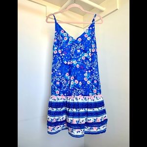 Floral Ruffle Hem Mini Dress